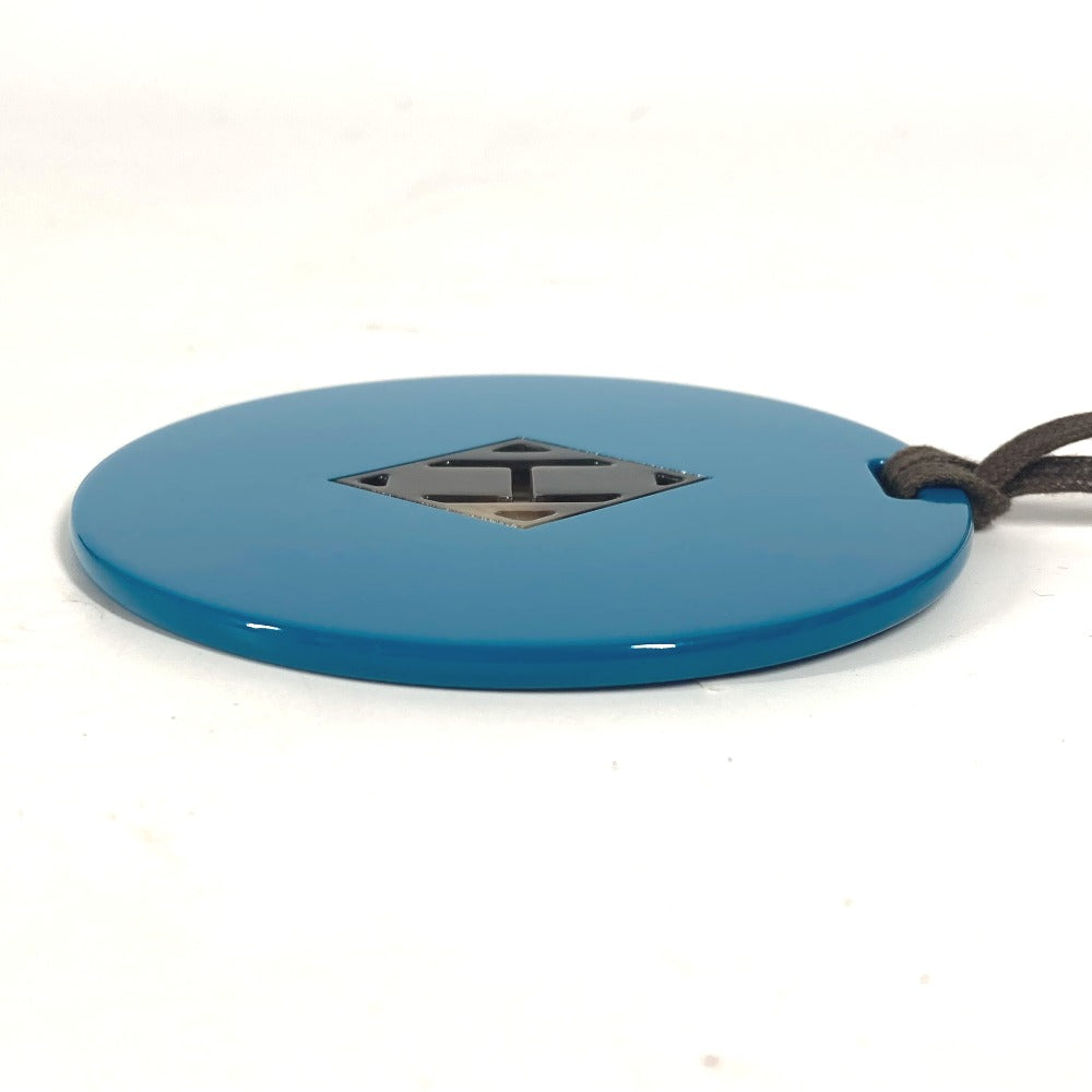 HERMES Necklace lacquer blue Accessories Buffalo horn Women Used