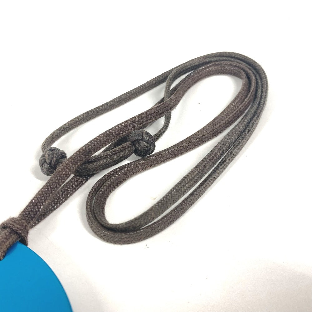 HERMES Necklace lacquer blue Accessories Buffalo horn Women Used