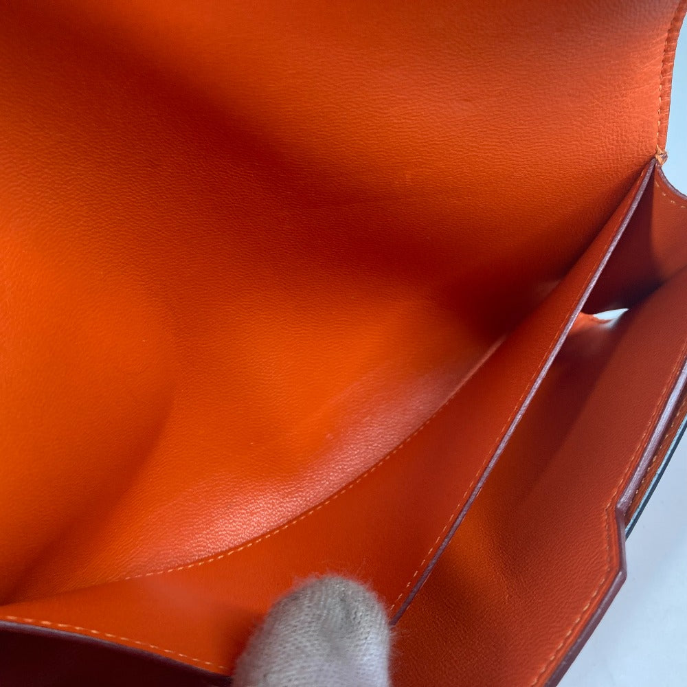HERMES Long Wallet Purse Epsom Orange Long wallet Passan Long