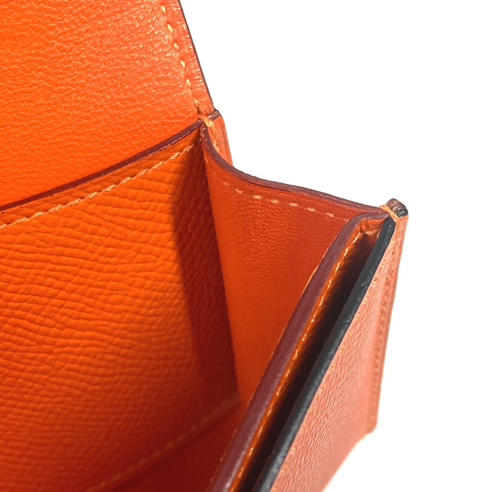 HERMES Long Wallet Purse Epsom Orange Long wallet Passan Long