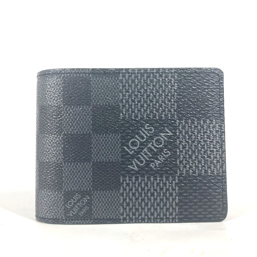 LOUIS VUITTON Folded wallet N60434 Damier canvas black Damier Graffiti 3D Portefeuille Multipull