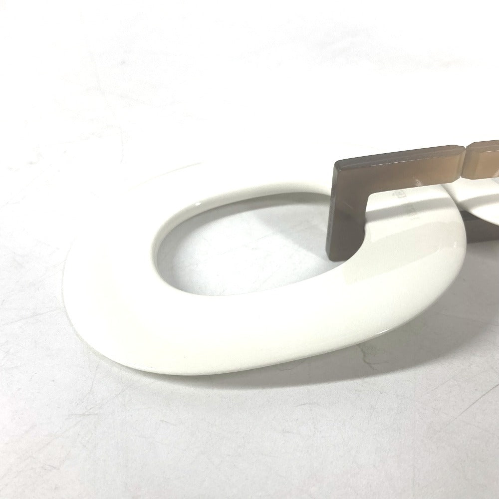 HERMES Necklace Buffalo horn white Ism Women Used