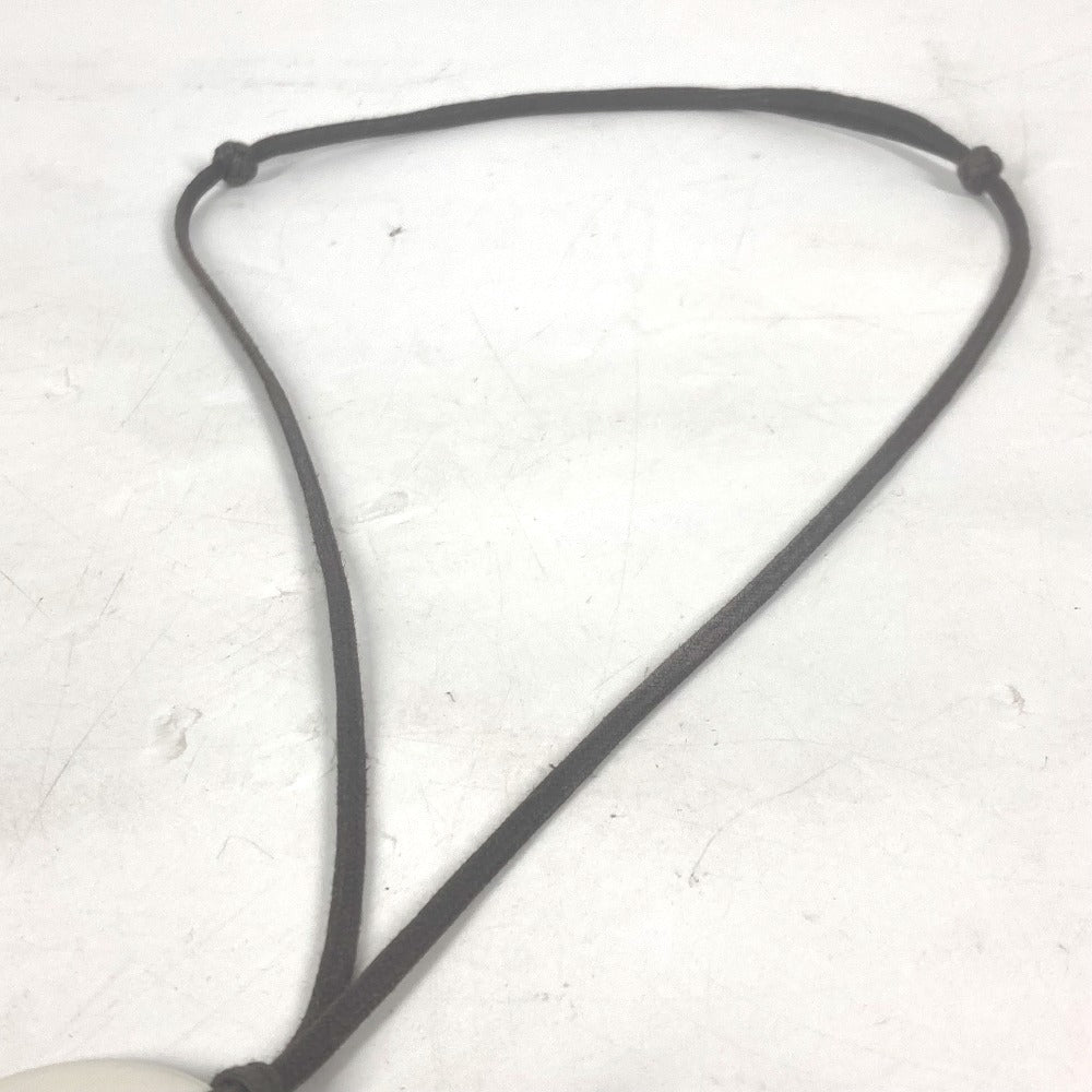 HERMES Necklace Buffalo horn white Ism Women Used