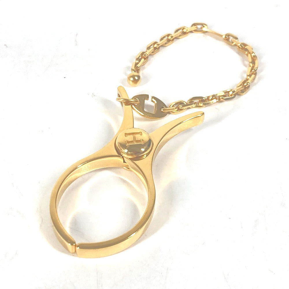HERMES Glove holder metal gold Philo Glove Holder Women Used