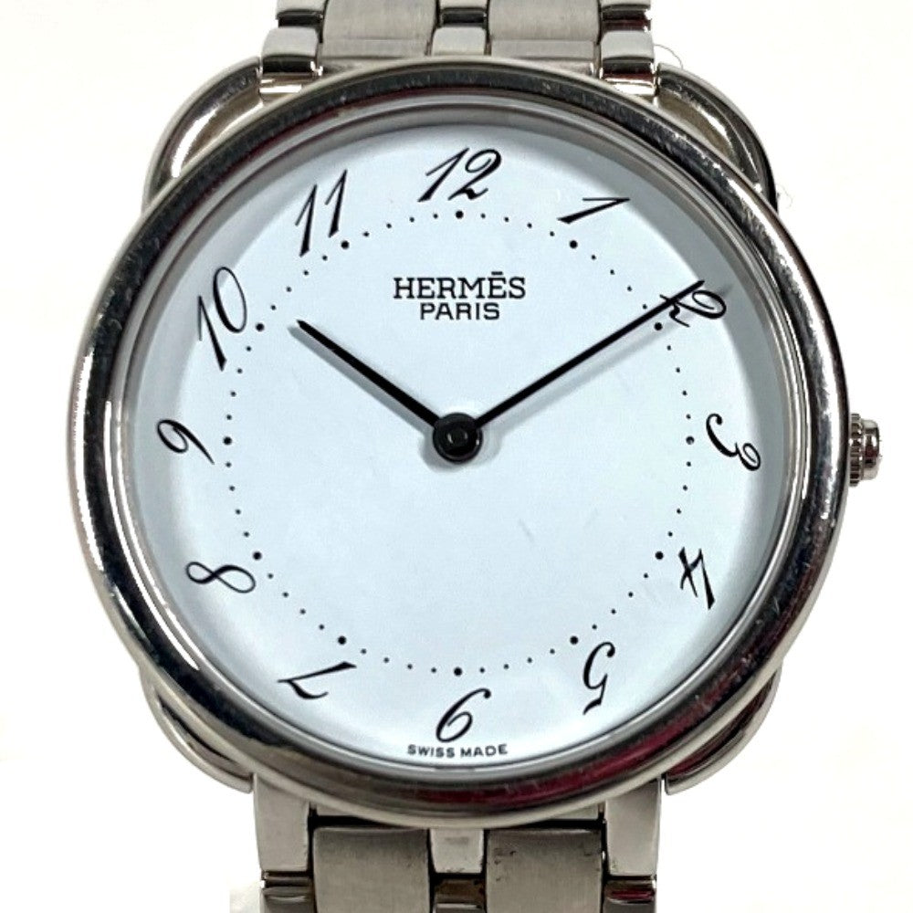 HERMES Watches Quartz Stainless Steel Silver Arceau blue dial Women Used