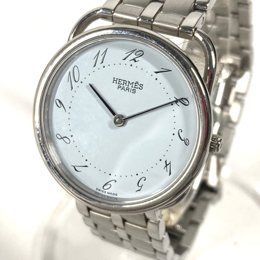 HERMES Watches Quartz Stainless Steel Silver Arceau blue dial Women Used