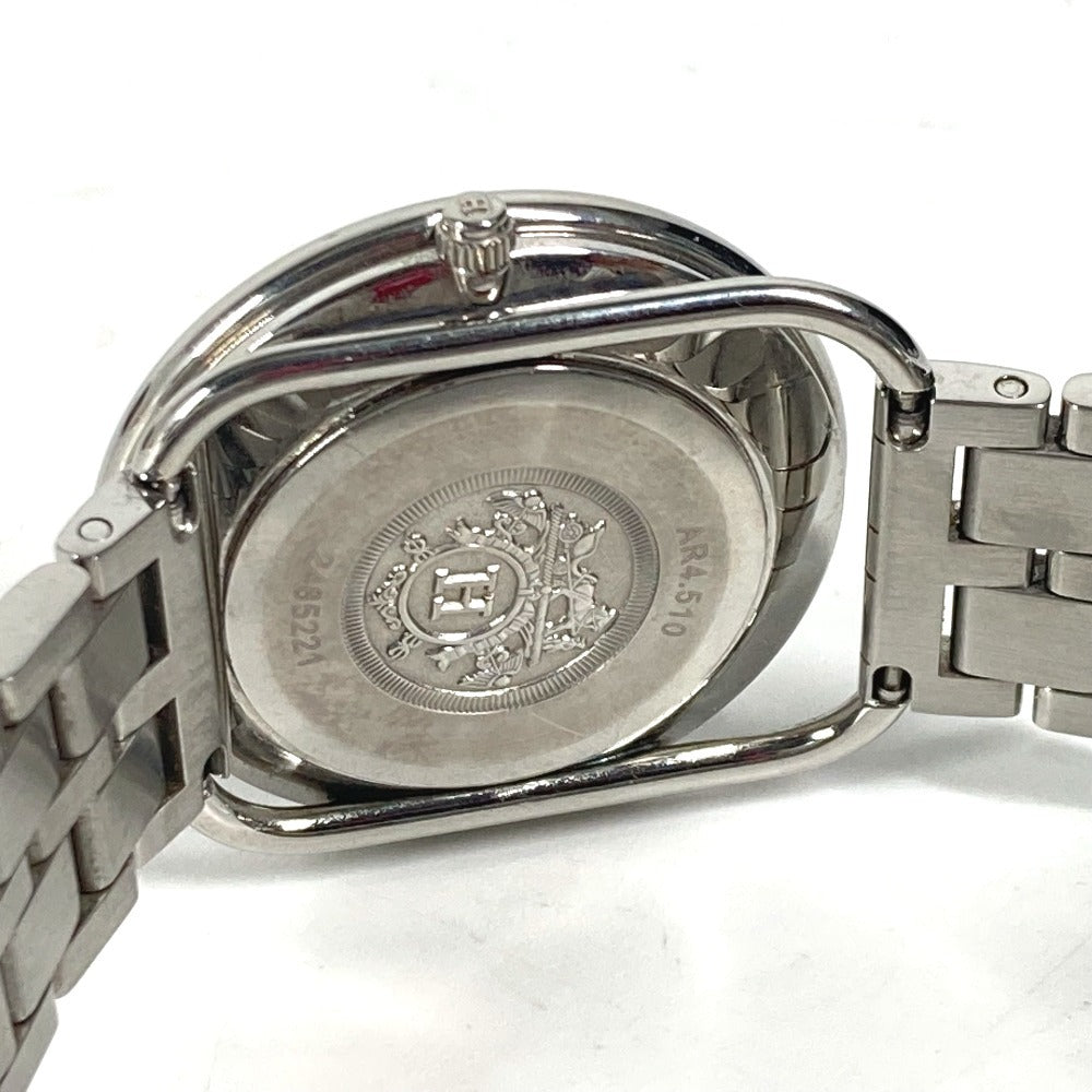 HERMES Watches Quartz Stainless Steel Silver Arceau blue dial Women Used