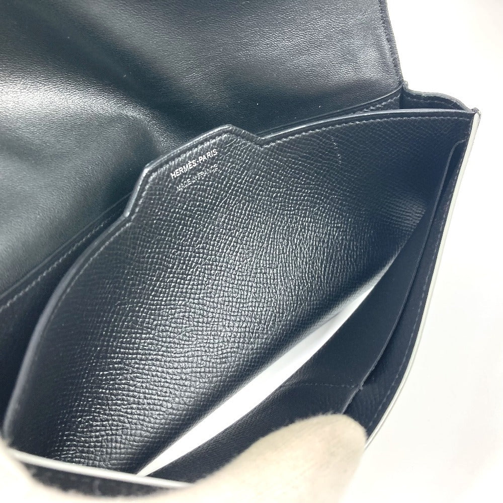 HERMES Long Wallet Purse Epsom black Long wallet Passan Long