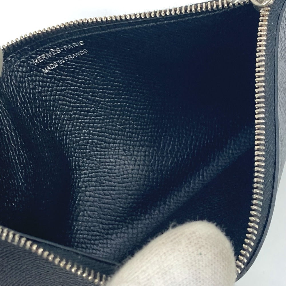 HERMES Long Wallet Purse Epsom black Long wallet Passan Long