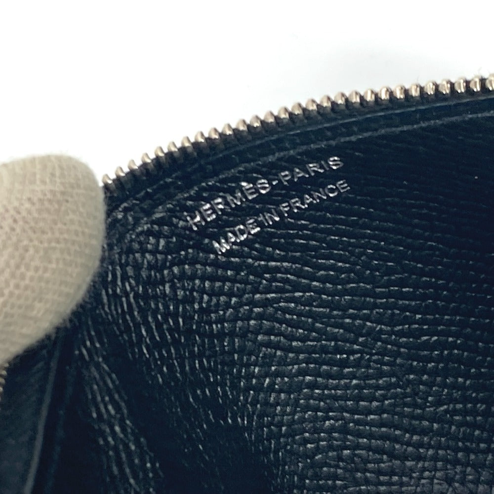 HERMES Long Wallet Purse Epsom black Long wallet Passan Long
