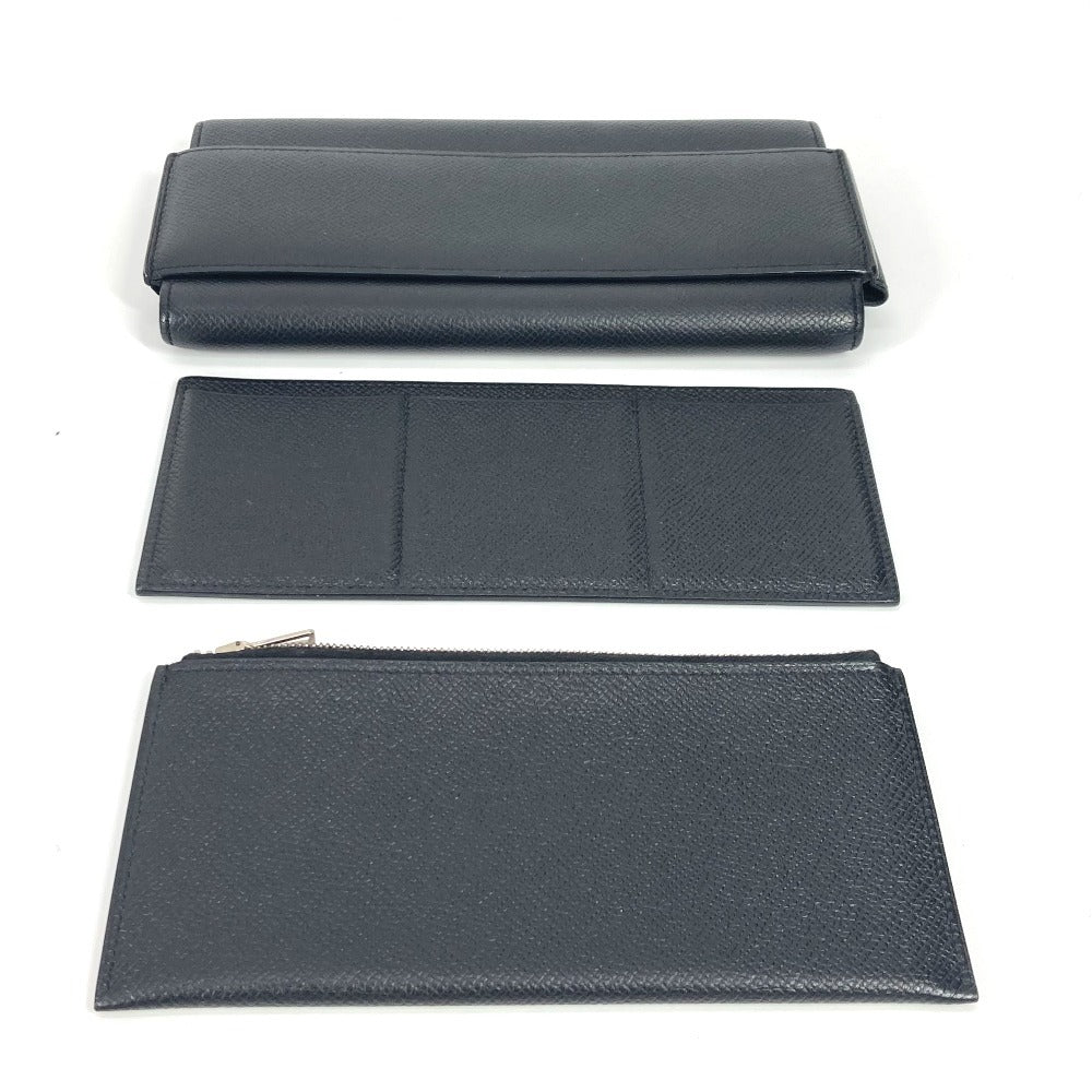 HERMES Long Wallet Purse Epsom black Long wallet Passan Long