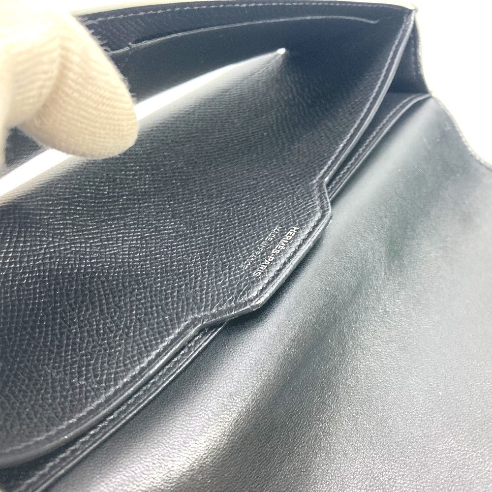 HERMES Long Wallet Purse Epsom black Long wallet Passan Long