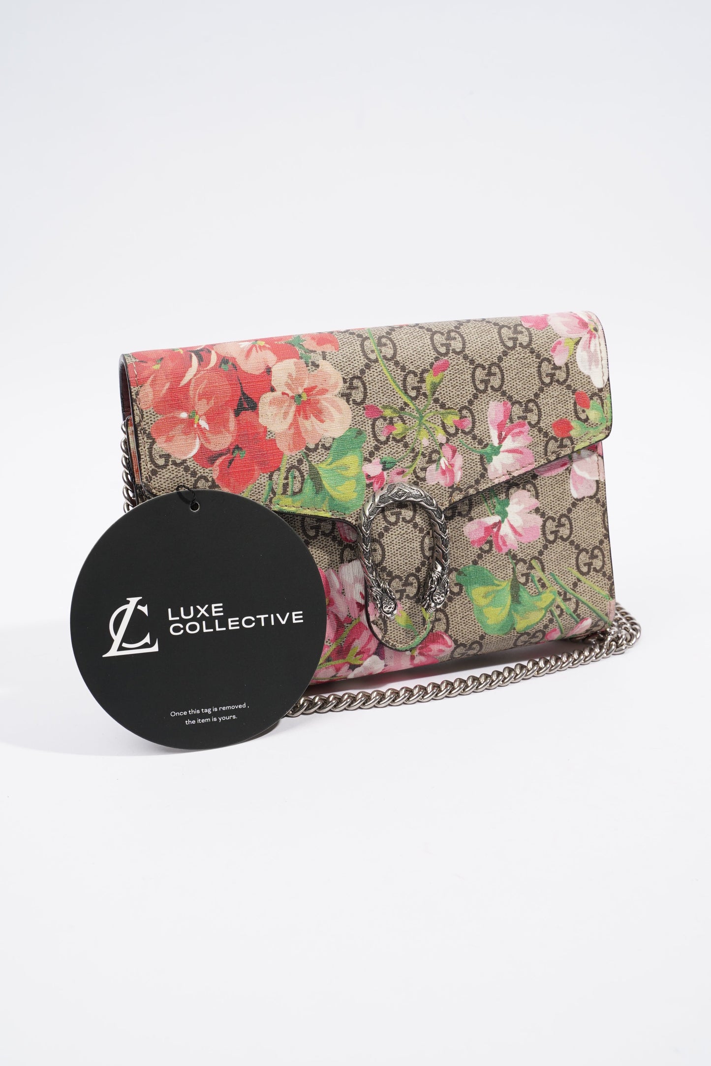 Gucci Dionysus Chain Wallet Bloom Monogram Canvas