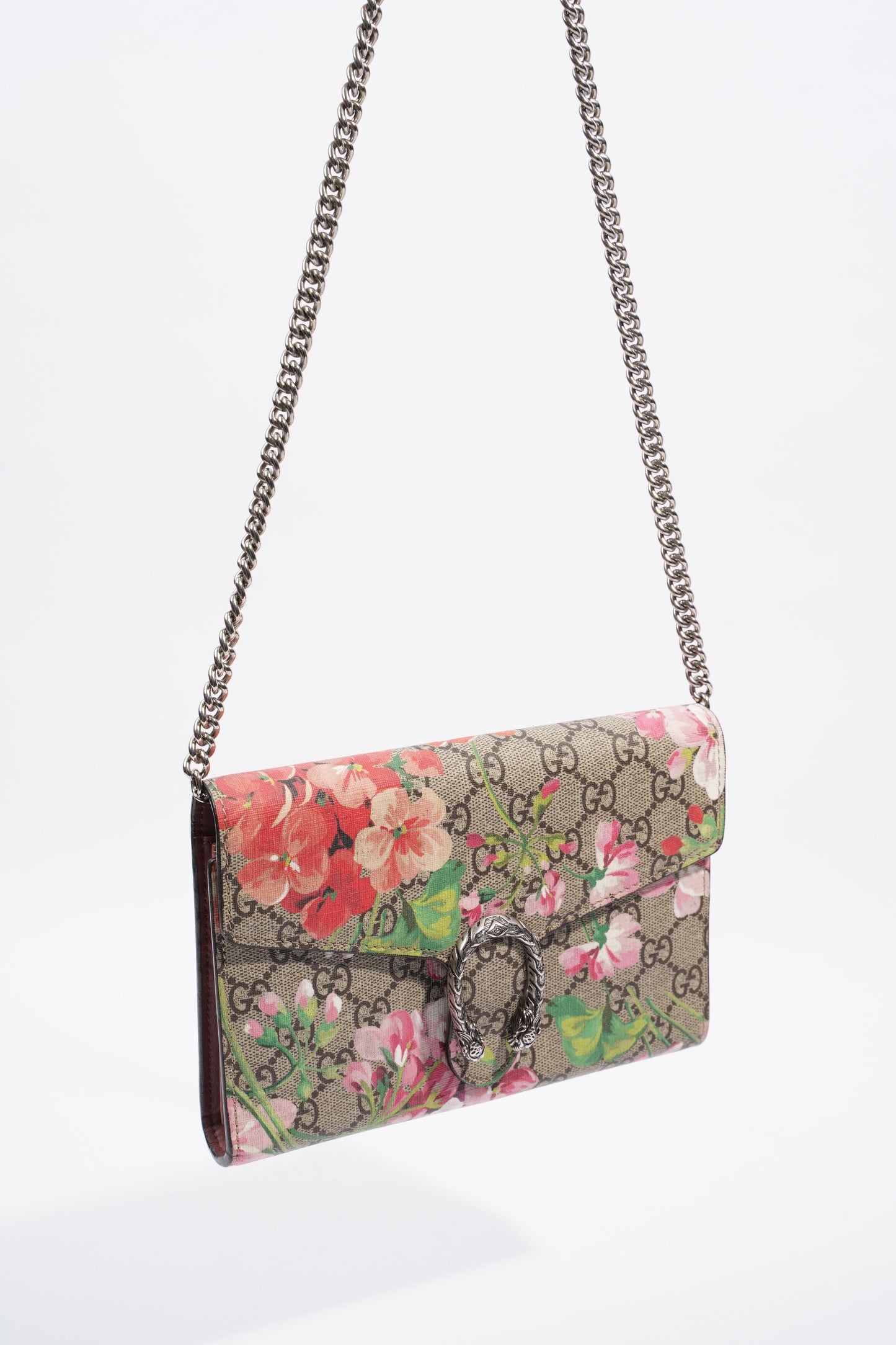 Gucci Dionysus Chain Wallet Bloom Monogram Canvas