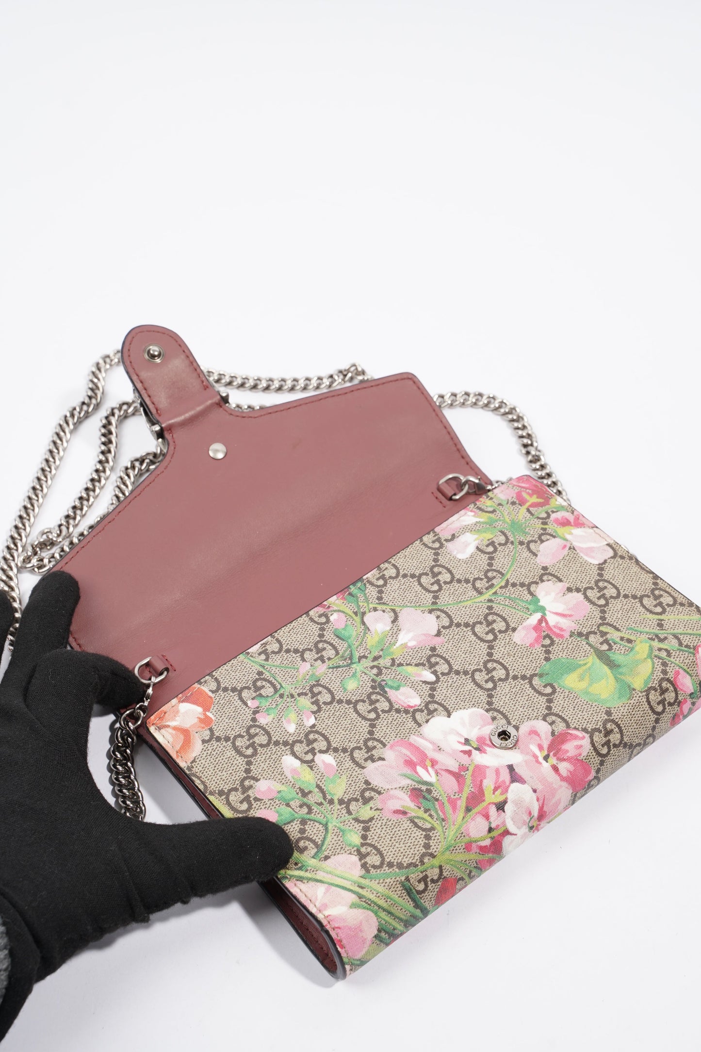 Gucci Dionysus Chain Wallet Bloom Monogram Canvas