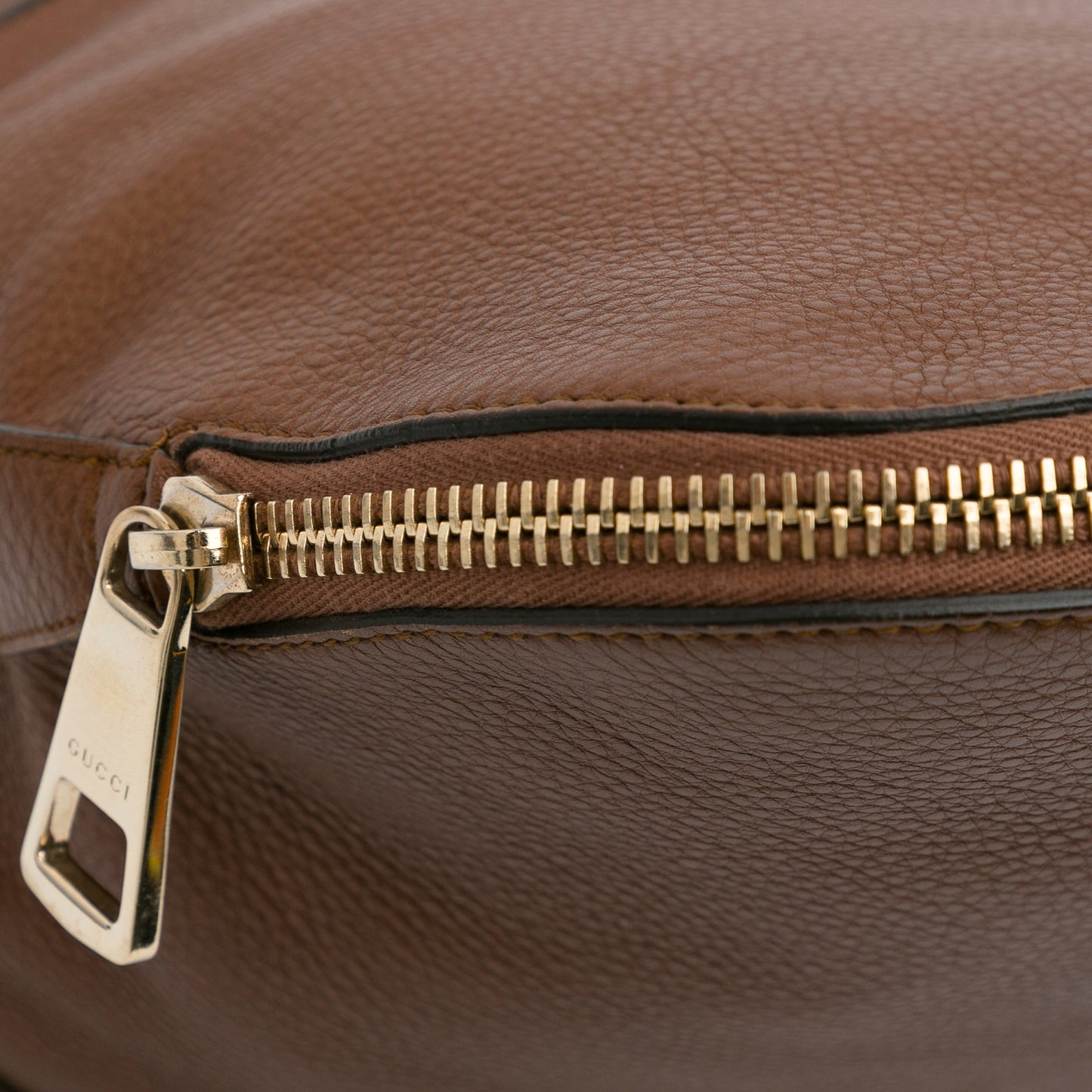 Brown Gucci Leather Bree Tote Bag