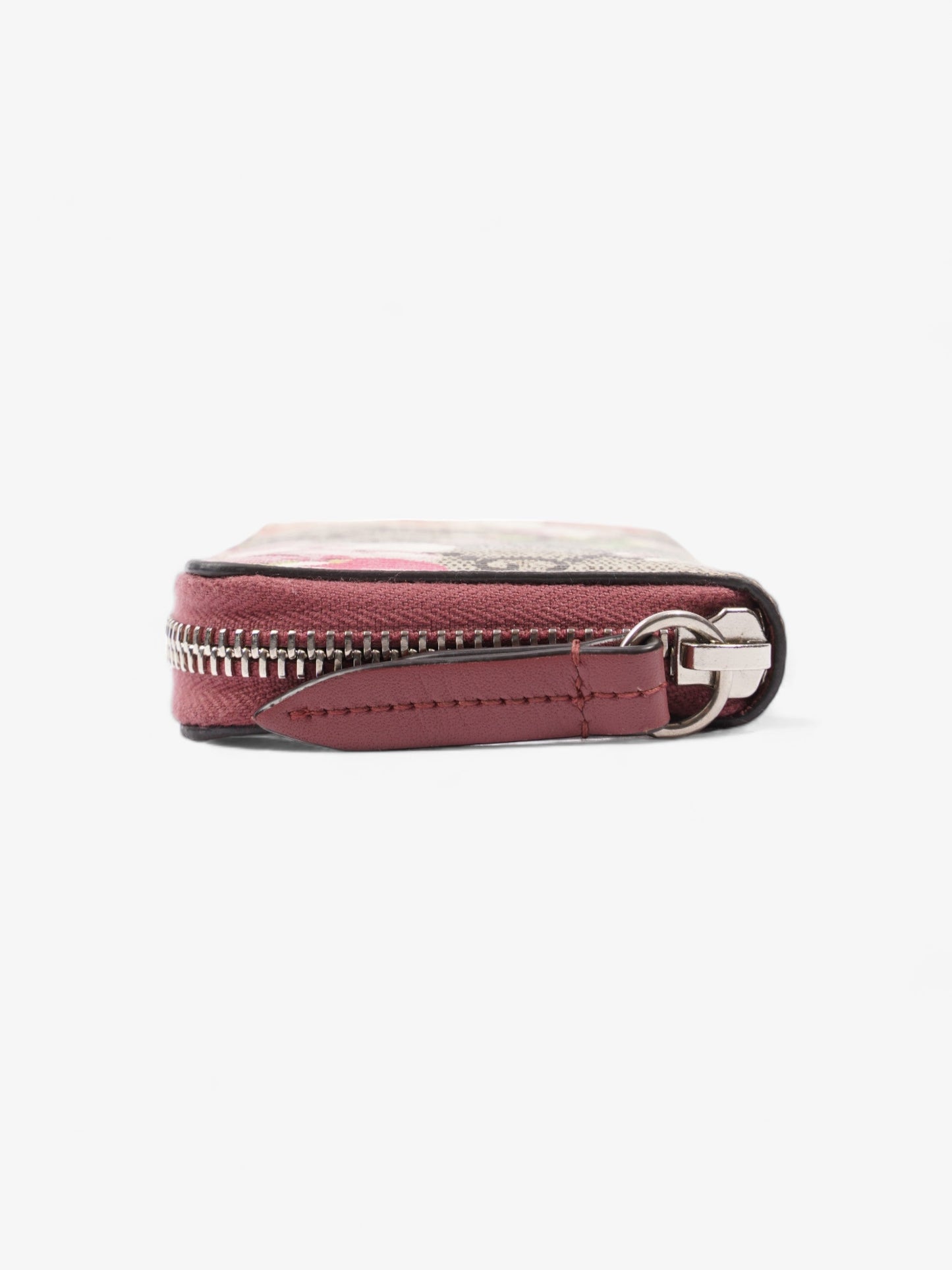 Gucci Blooms Zip Around Card Case Wallet GG Supreme Canvas
