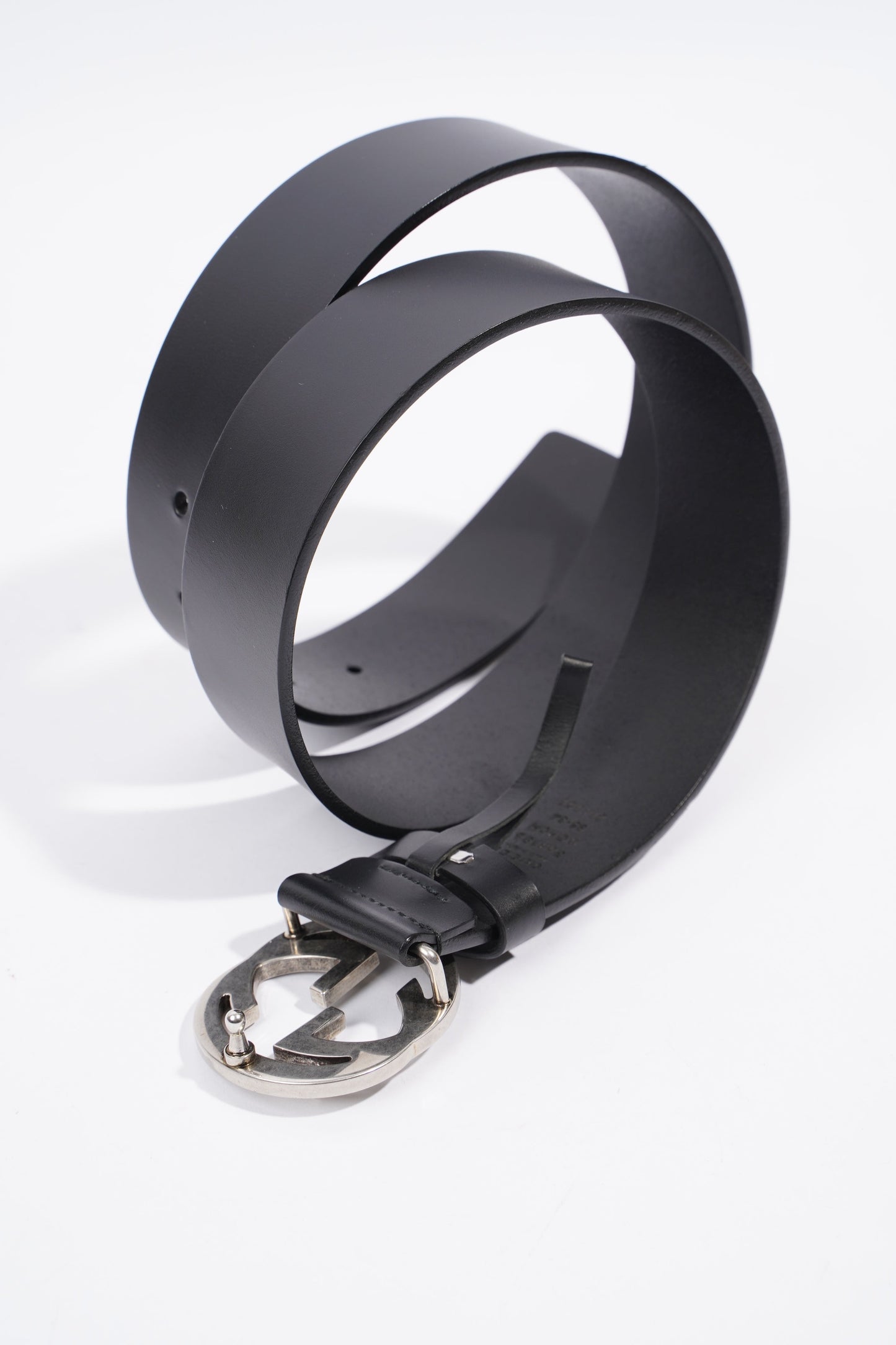 Gucci Interlocking G Belt Black Leather 85cm 34''