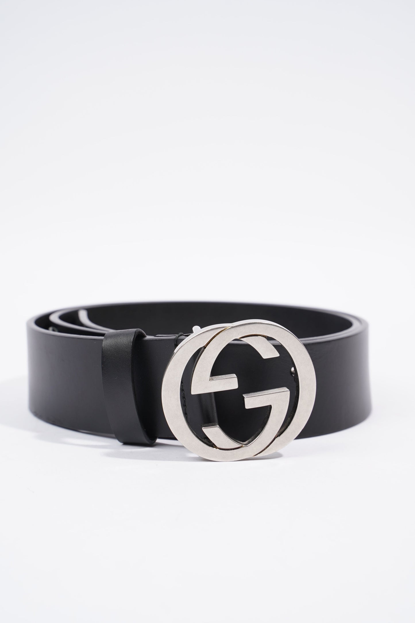 Gucci Interlocking G Belt Black Leather 85cm 34''