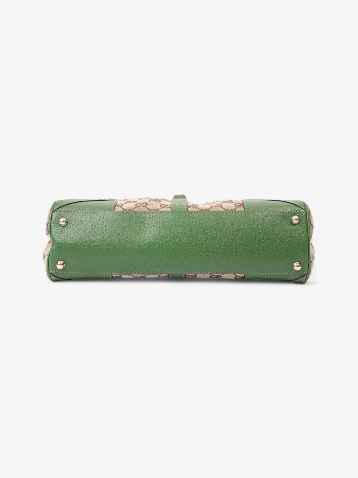Gucci Jackie Beige And Ebony GG Supreme / Green Canvas