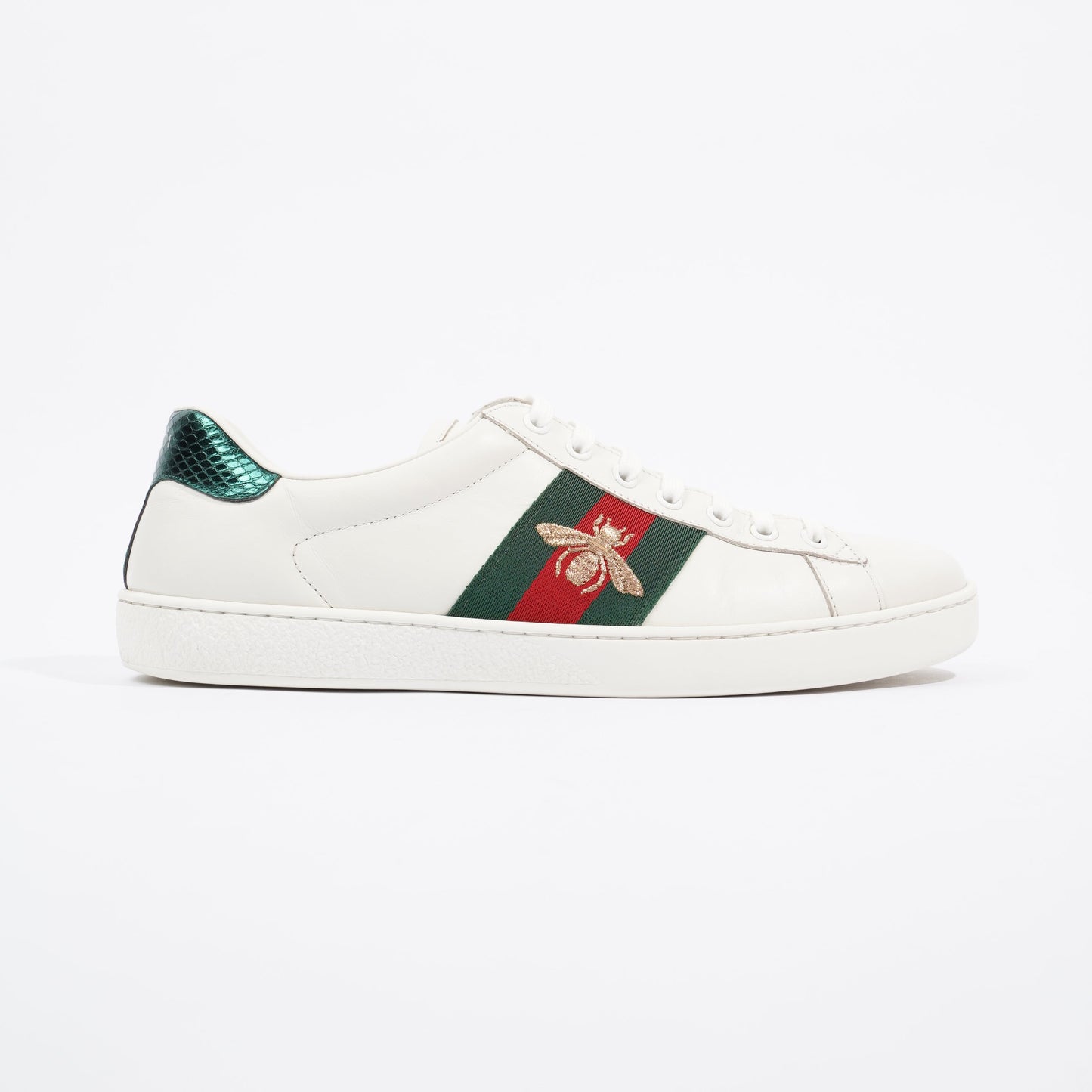 Gucci Ace Bee White / Green / Red Canvas EU 42.5 UK 8.5