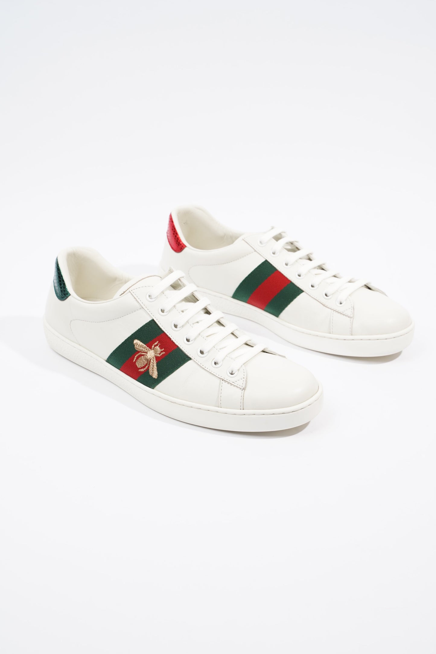 Gucci Ace Bee White / Green / Red Canvas EU 42.5 UK 8.5