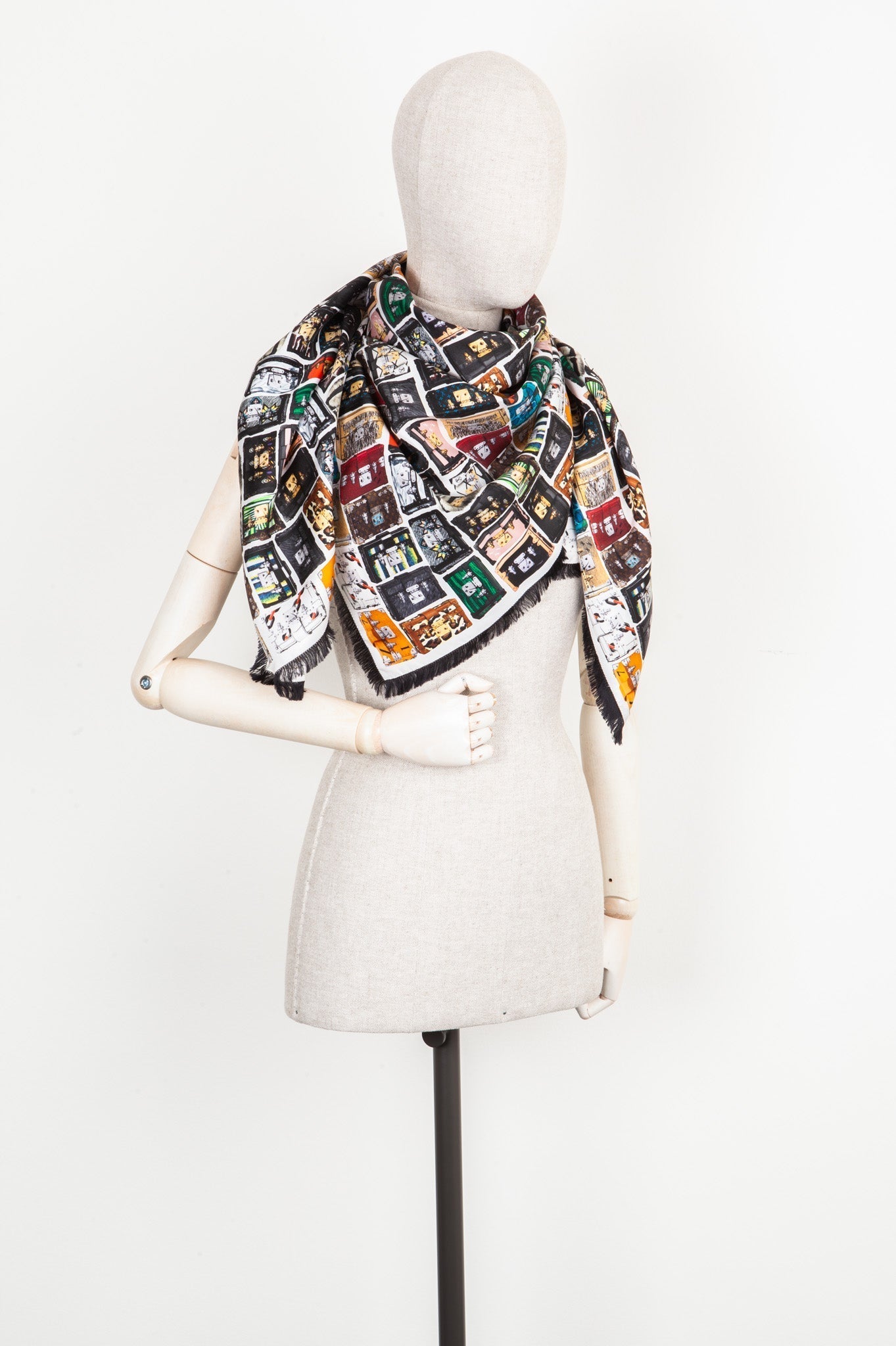 LOUIS VUITTON  Scarf Tribute to Petite Malle Silk Multicolor