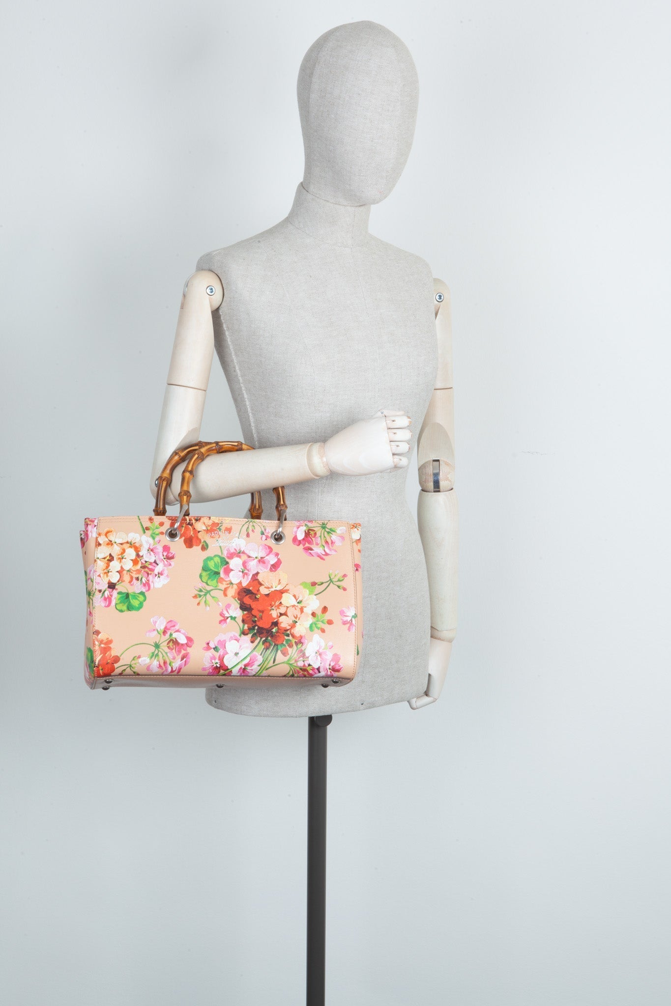 GUCCI Bloom Bamboo Tote Bag Pink