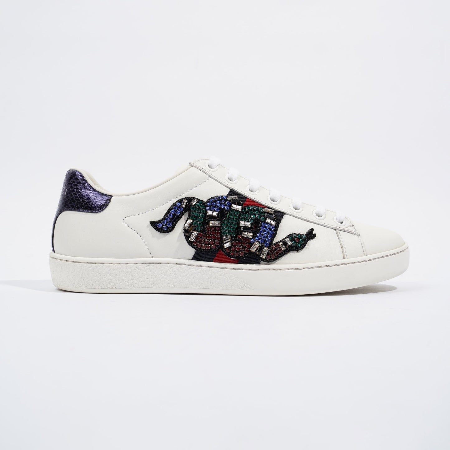 Gucci Ace Embroidered White / Navy / Red Leather EU 36 UK 3