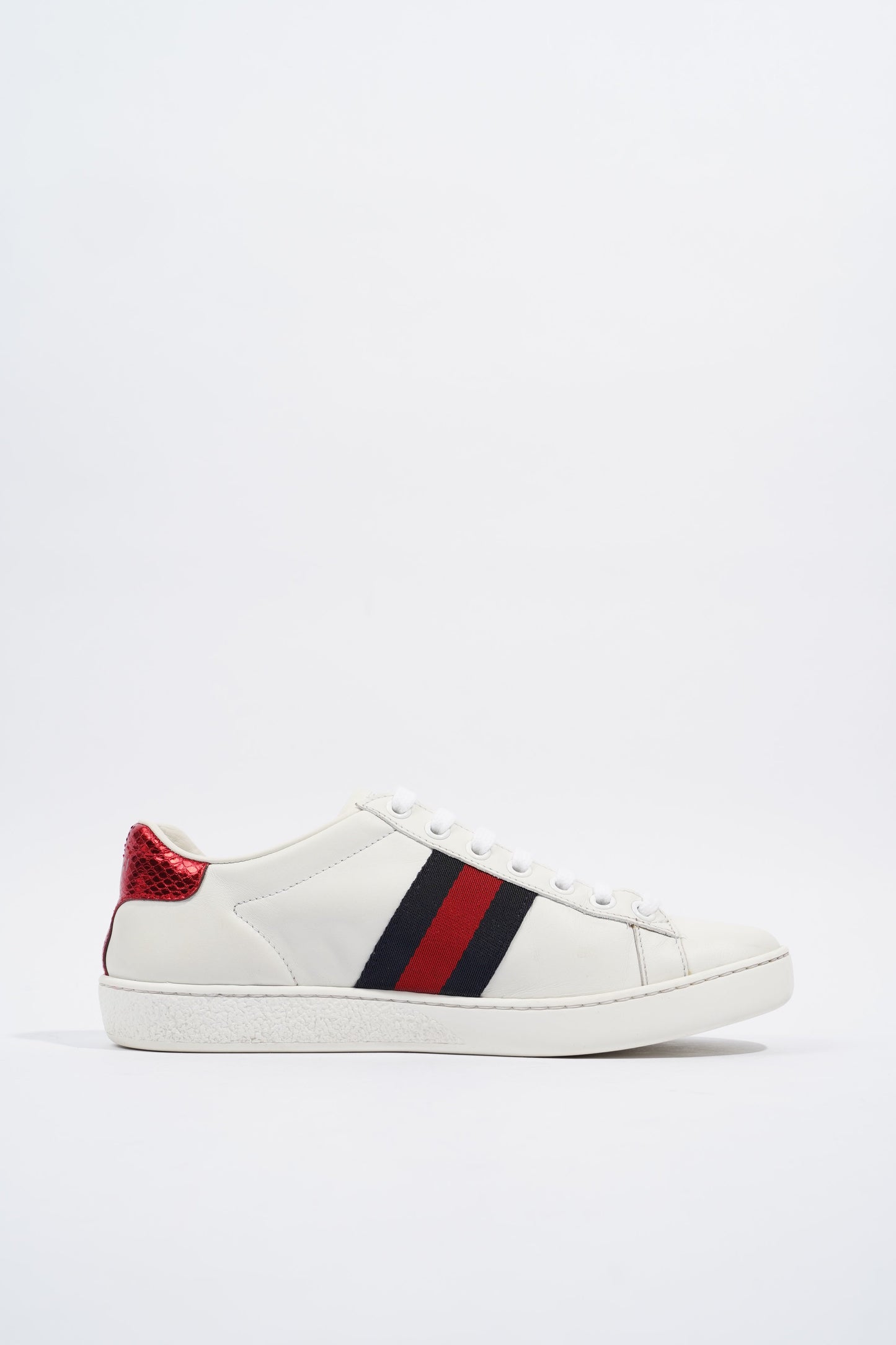 Gucci Ace Embroidered White / Navy / Red Leather EU 36 UK 3