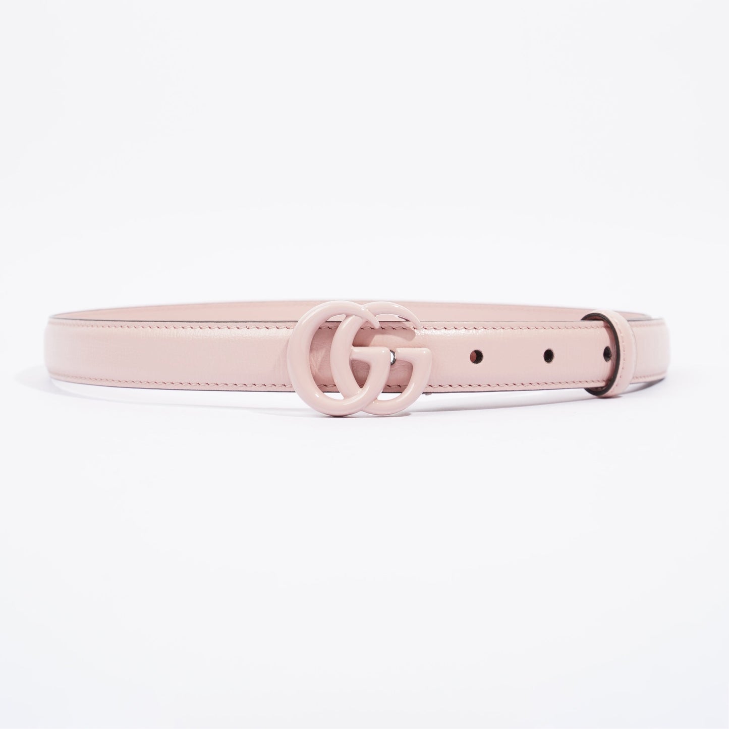 Gucci GG Marmont Thin Belt Light Pink Leather 70cm 28"