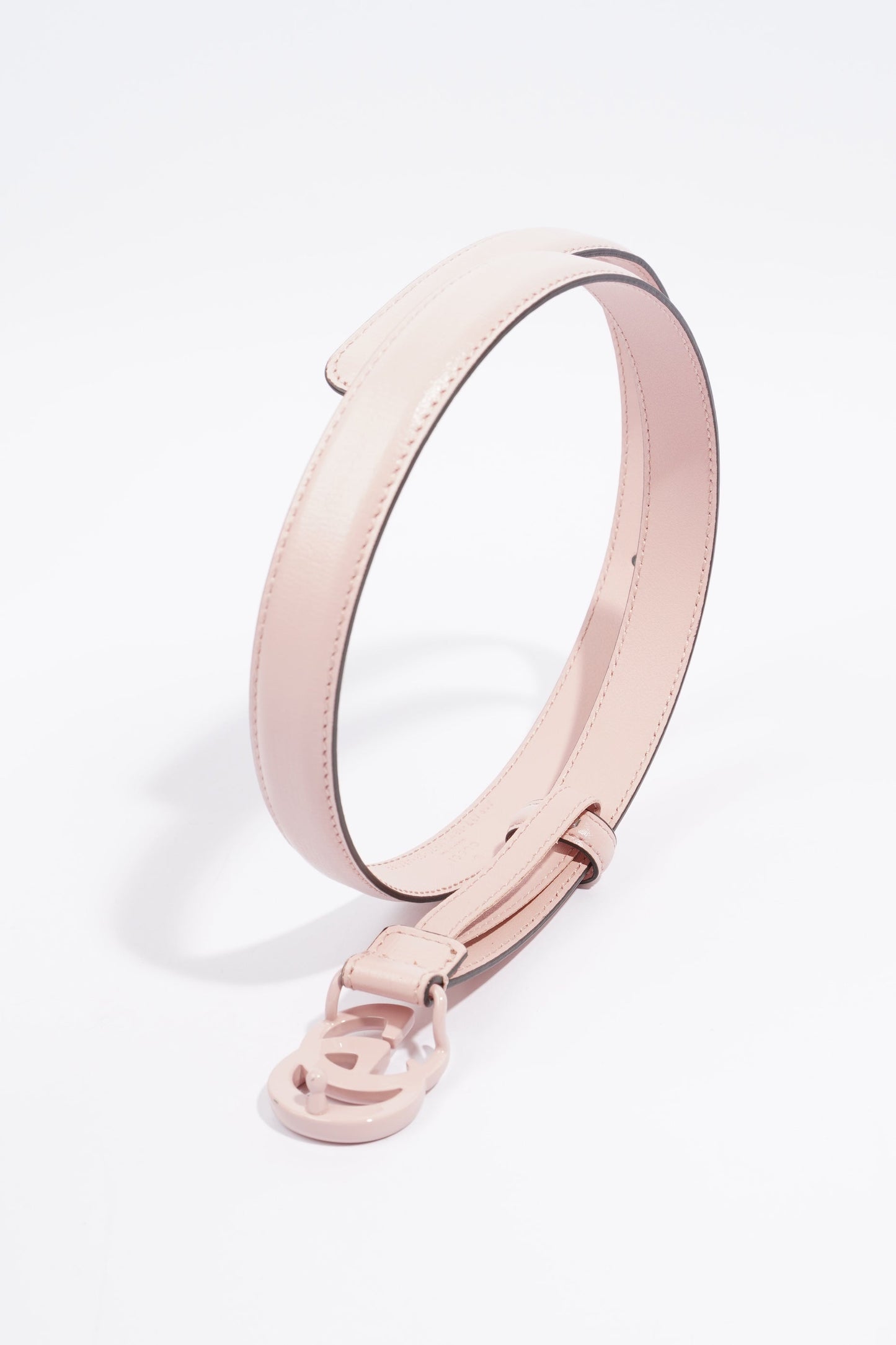 Gucci GG Marmont Thin Belt Light Pink Leather 70cm 28"