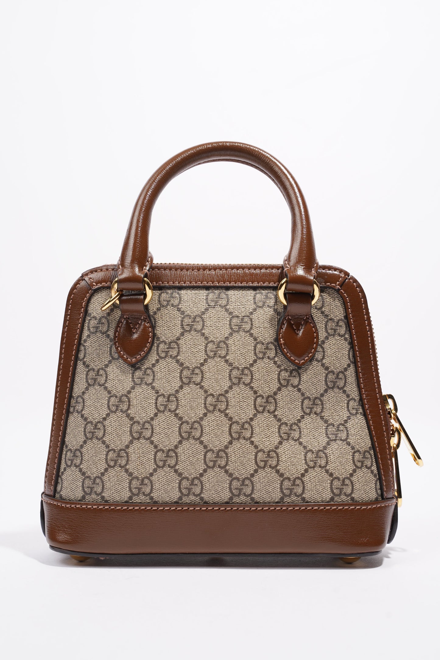 Gucci Horsebit 1955 Mini Top Handle Supreme / Brown Coated Canvas
