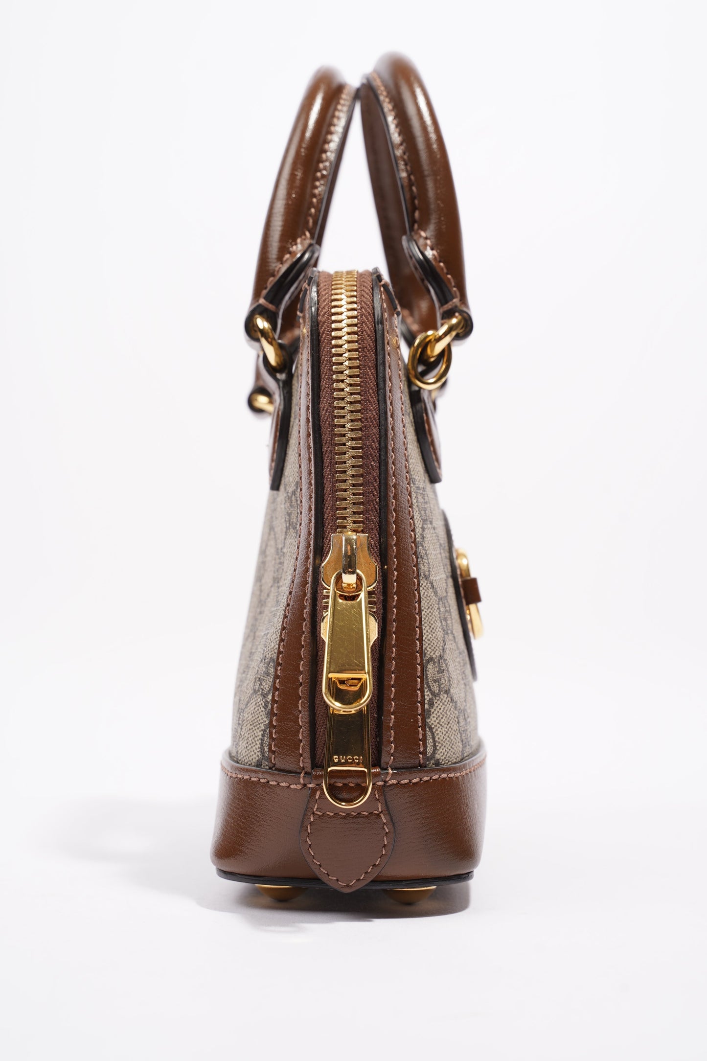 Gucci Horsebit 1955 Mini Top Handle Supreme / Brown Coated Canvas