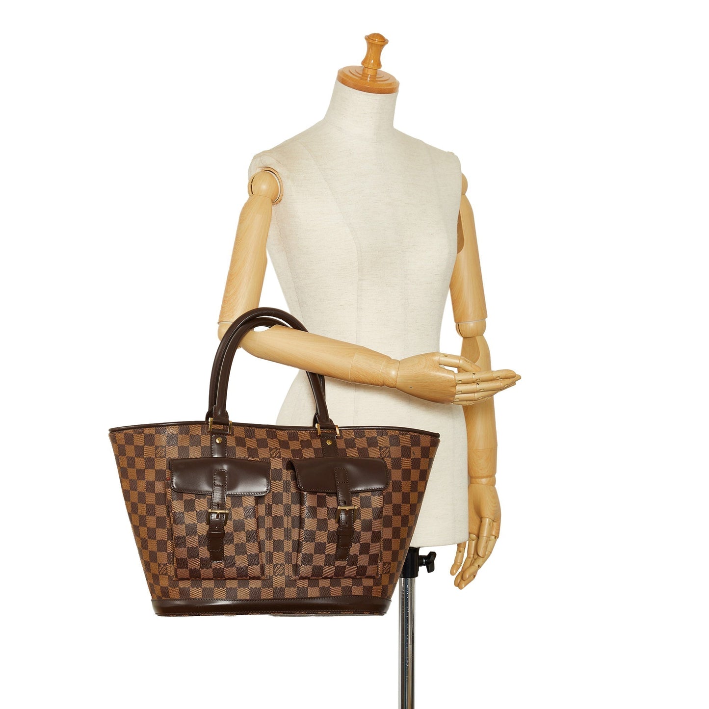 Brown Louis Vuitton Damier Ebene Manosque GM Tote Bag