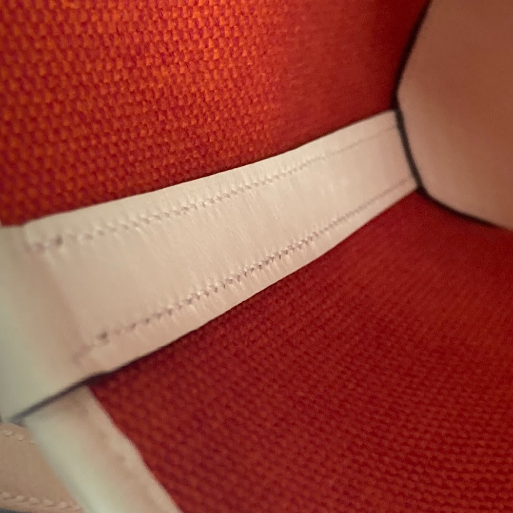 HERMES Shoulder Bag Swift, Toile Canvas Orange H Anne Vie PM