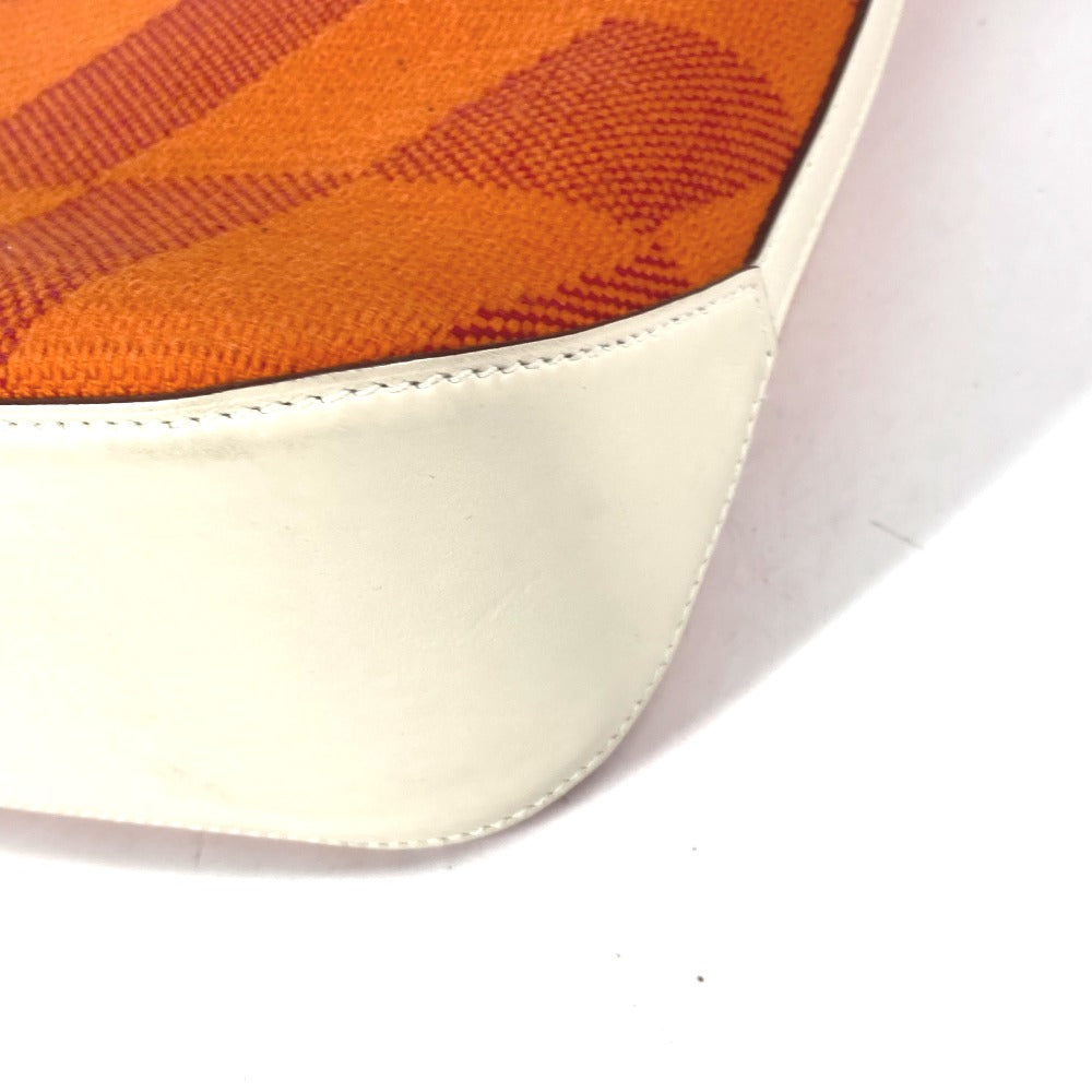 HERMES Shoulder Bag Swift, Toile Canvas Orange H Anne Vie PM