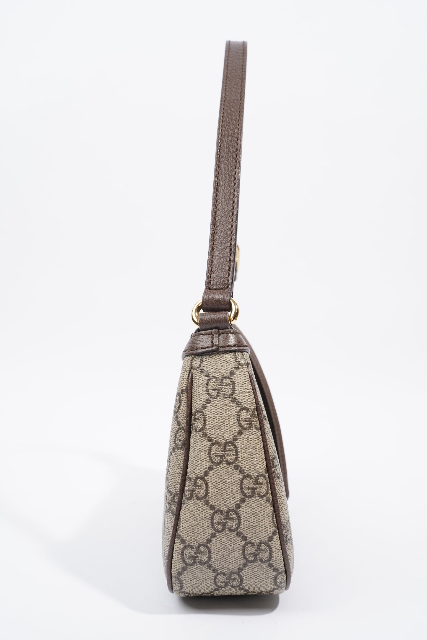 Gucci Ophidia Small Beige And Ebony GG Supreme  Coated Canvas