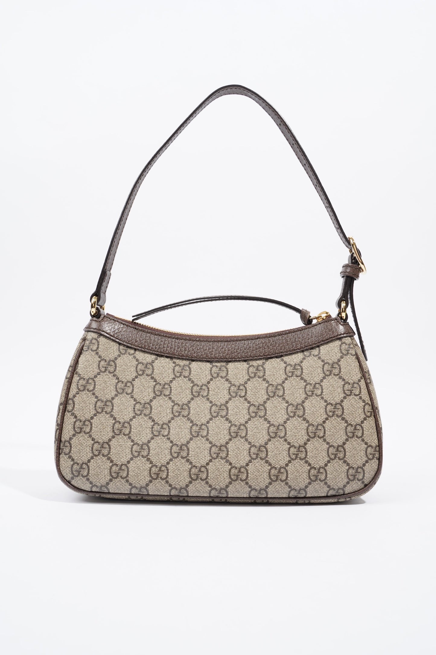 Gucci Ophidia Small Beige And Ebony GG Supreme  Coated Canvas