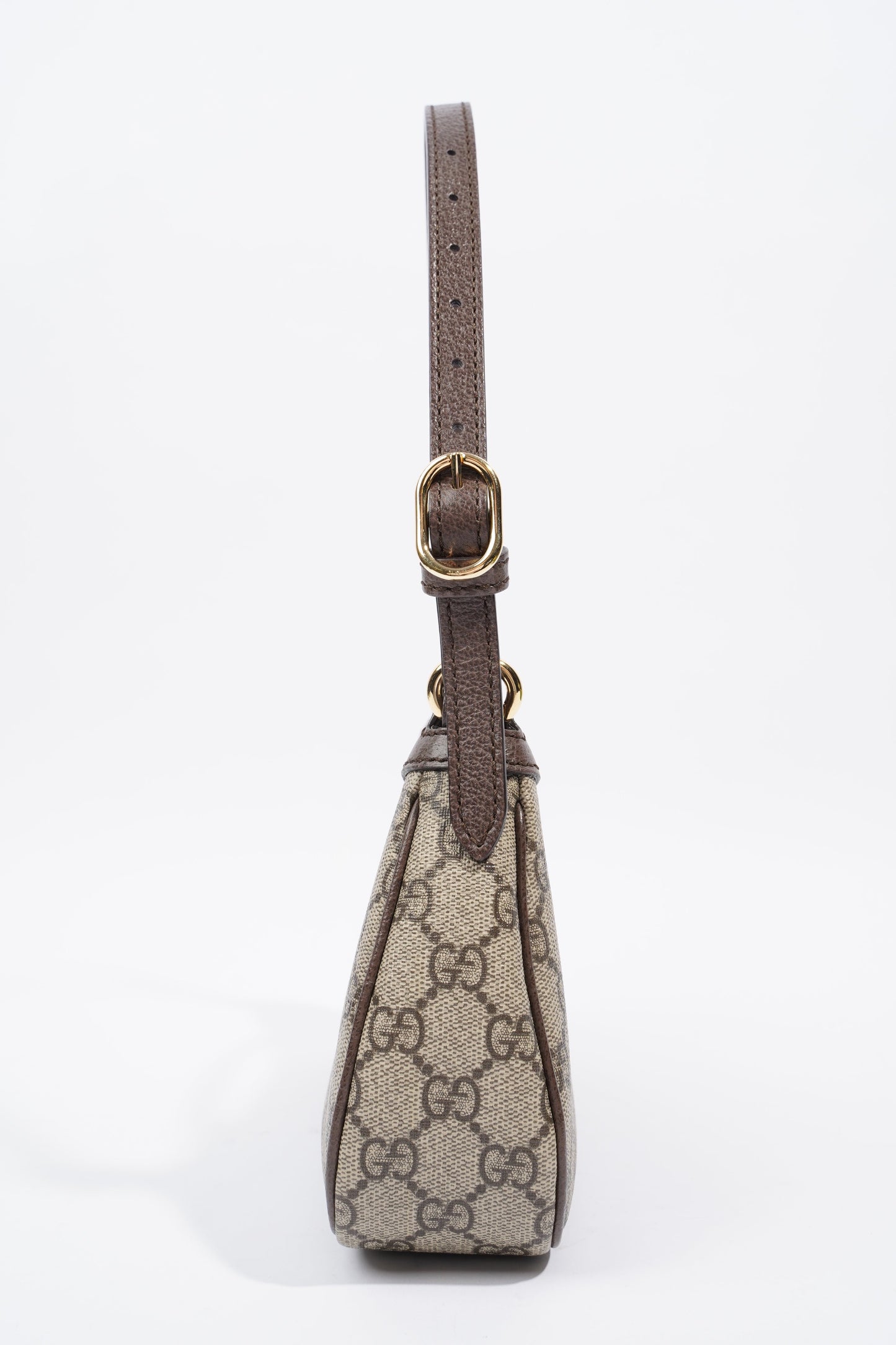 Gucci Ophidia Small Beige And Ebony GG Supreme  Coated Canvas