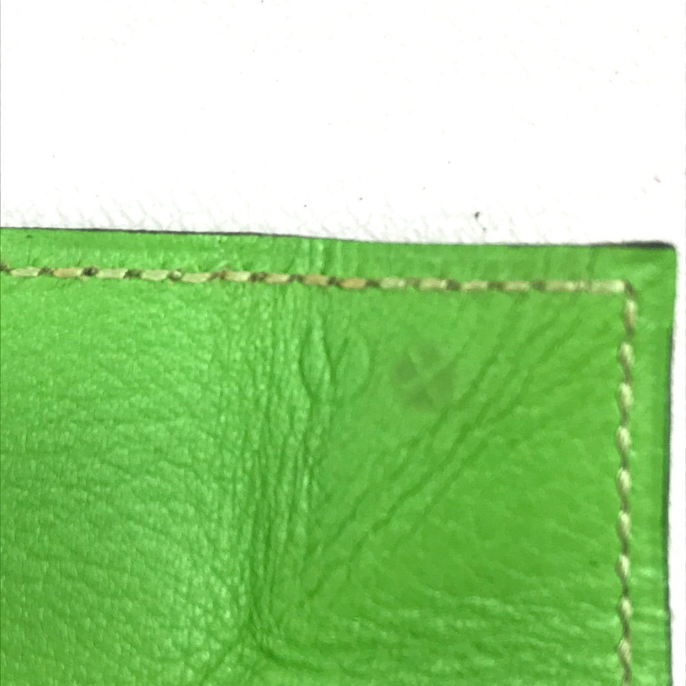 HERMES Coin case Vaux Swift Light green Le van Cator unisex(Unisex) Used