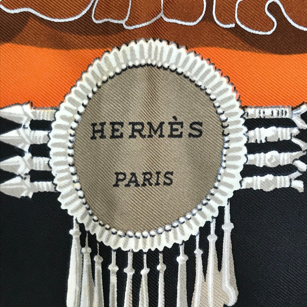 HERMES scarf silk Black / multicolor Carre90 Women Used