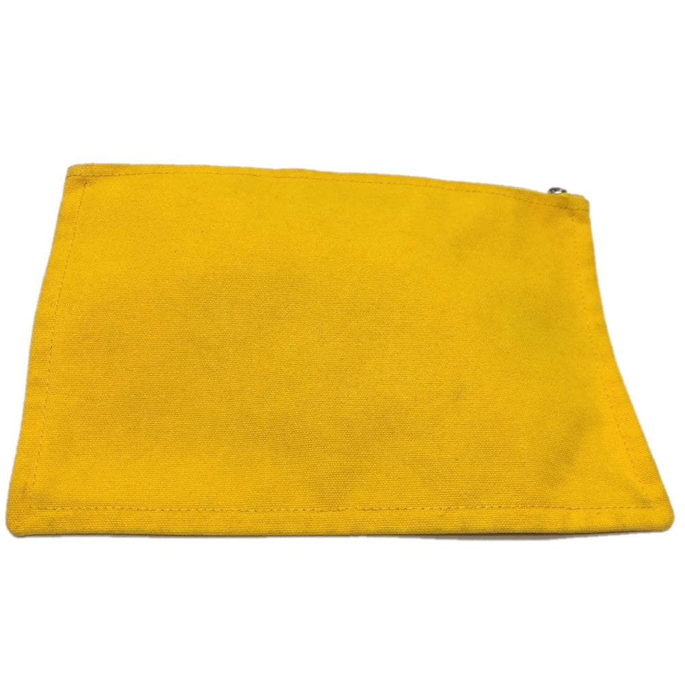HERMES Pouch canvas yellow New Yachting Pouch GM