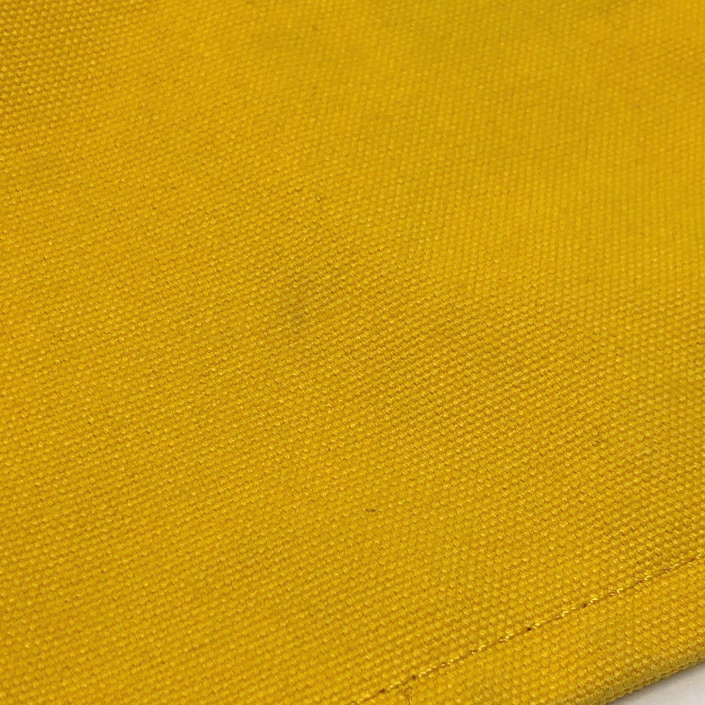 HERMES Pouch canvas yellow New Yachting Pouch GM
