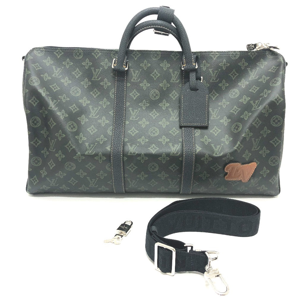 LOUIS VUITTON Boston Duffel bag M46334 Monogram canvas green Monogram Keepall bandouliere 50