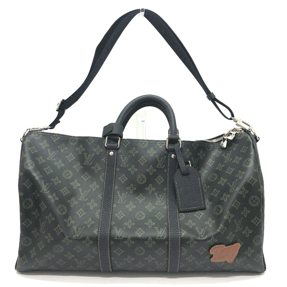 LOUIS VUITTON Boston Duffel bag M46334 Monogram canvas green Monogram Keepall bandouliere 50