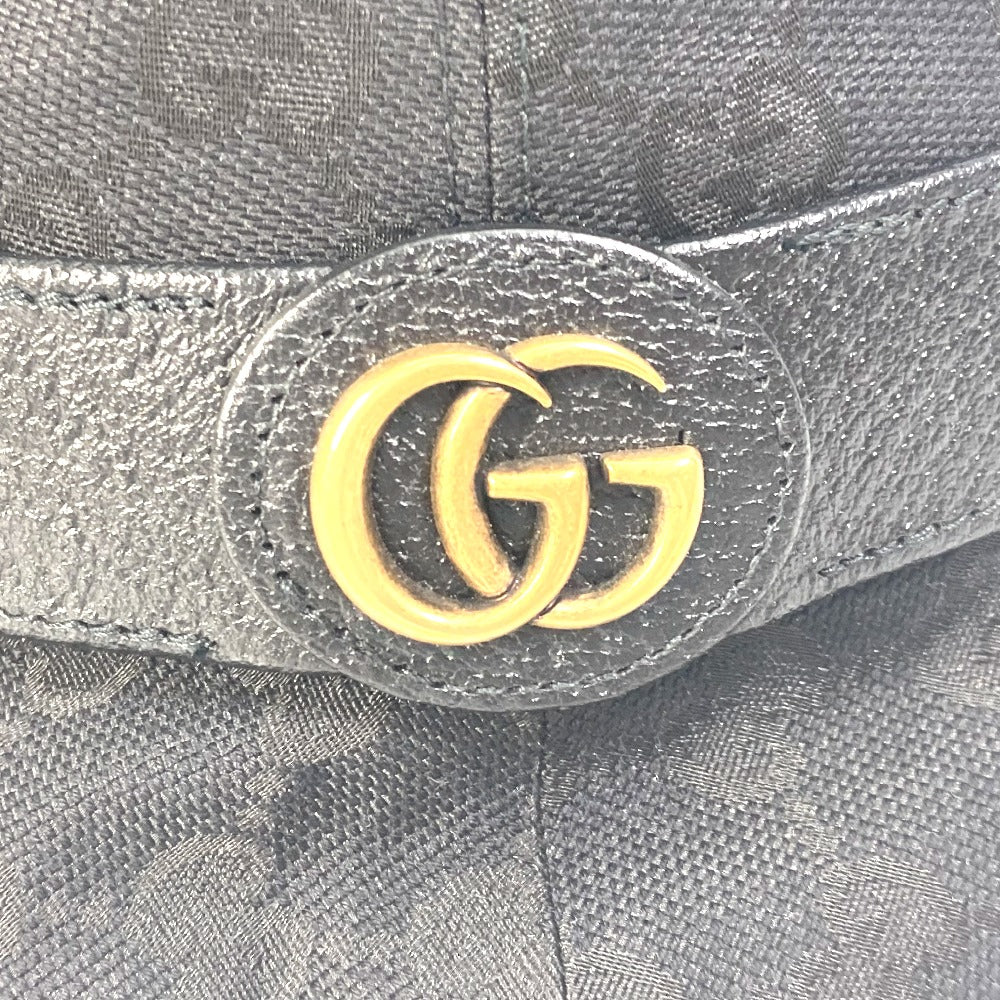 GUCCI hat 576587 GG canvas black GG Bucket hat mens M Used