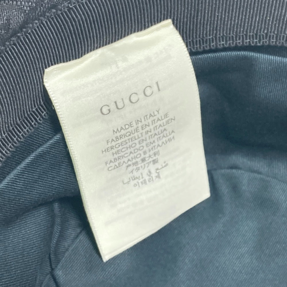GUCCI hat 576587 GG canvas black GG Bucket hat mens M Used