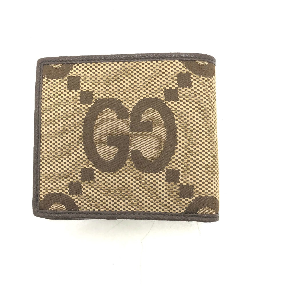 GUCCI Folded wallet 699314 GG canvas beige GG jumbo Women Used