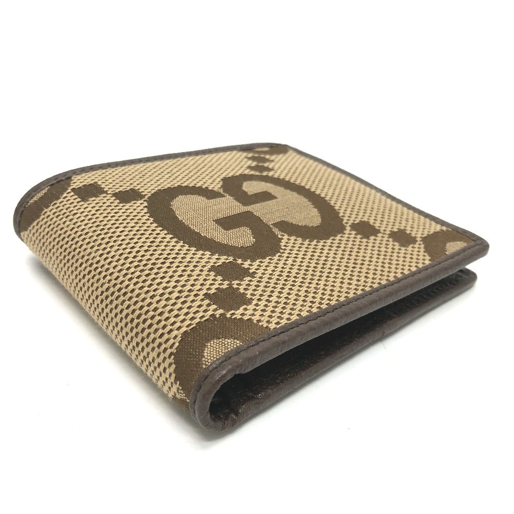 GUCCI Folded wallet 699314 GG canvas beige GG jumbo Women Used
